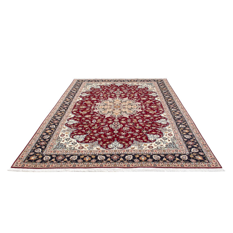 Täbriz - 50 Raj Teppich 203x302cm - Perserteppich - dunkelrot