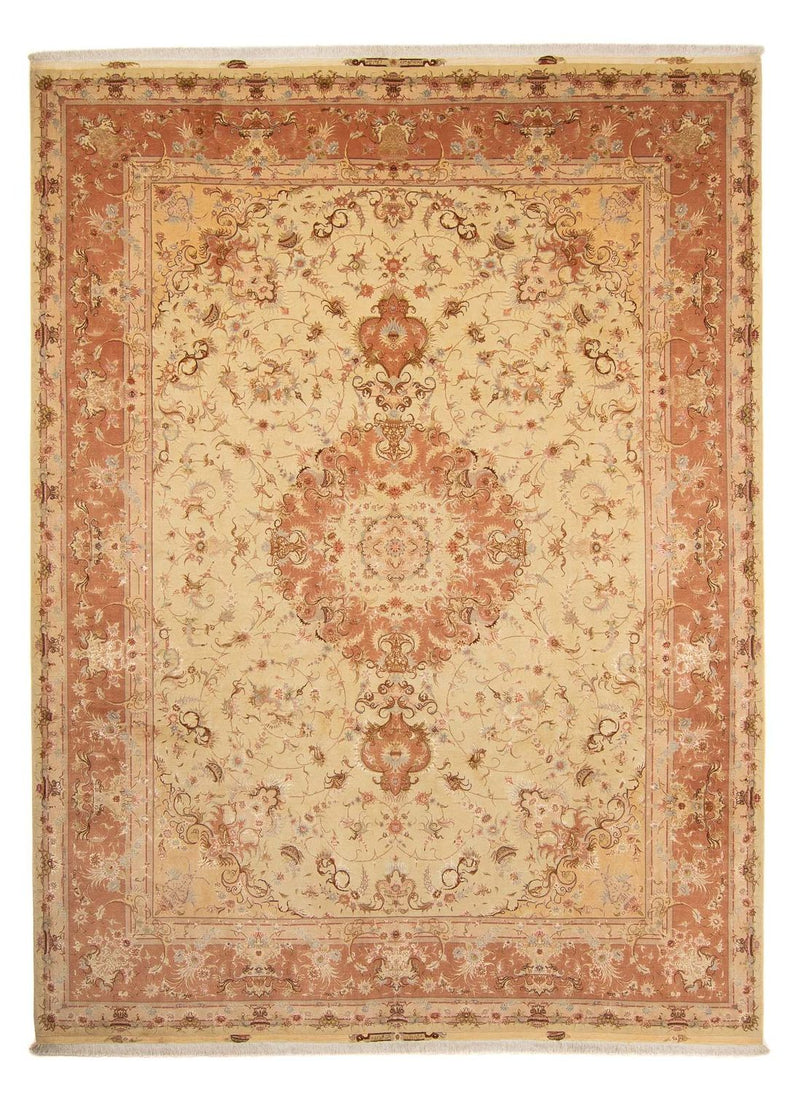 Täbriz - 50 Raj Teppich 303x400cm - Perserteppich - hellbraun