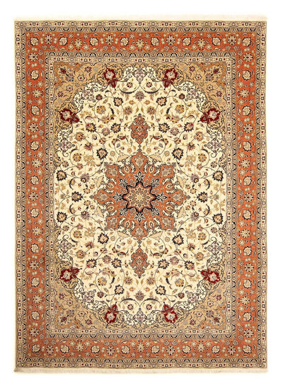 Täbriz - 50 Raj Teppich 253x345cm - Perserteppich - beige