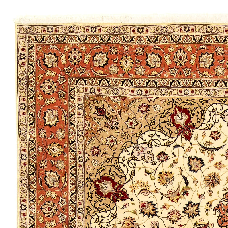 Täbriz - 50 Raj Teppich 253x345cm - Perserteppich - beige