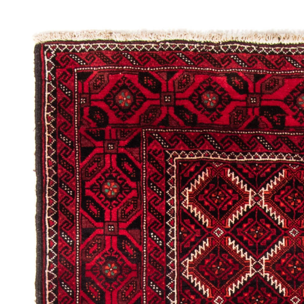 Belutsch Teppich 117x248cm - Orientteppich - dunkelrot