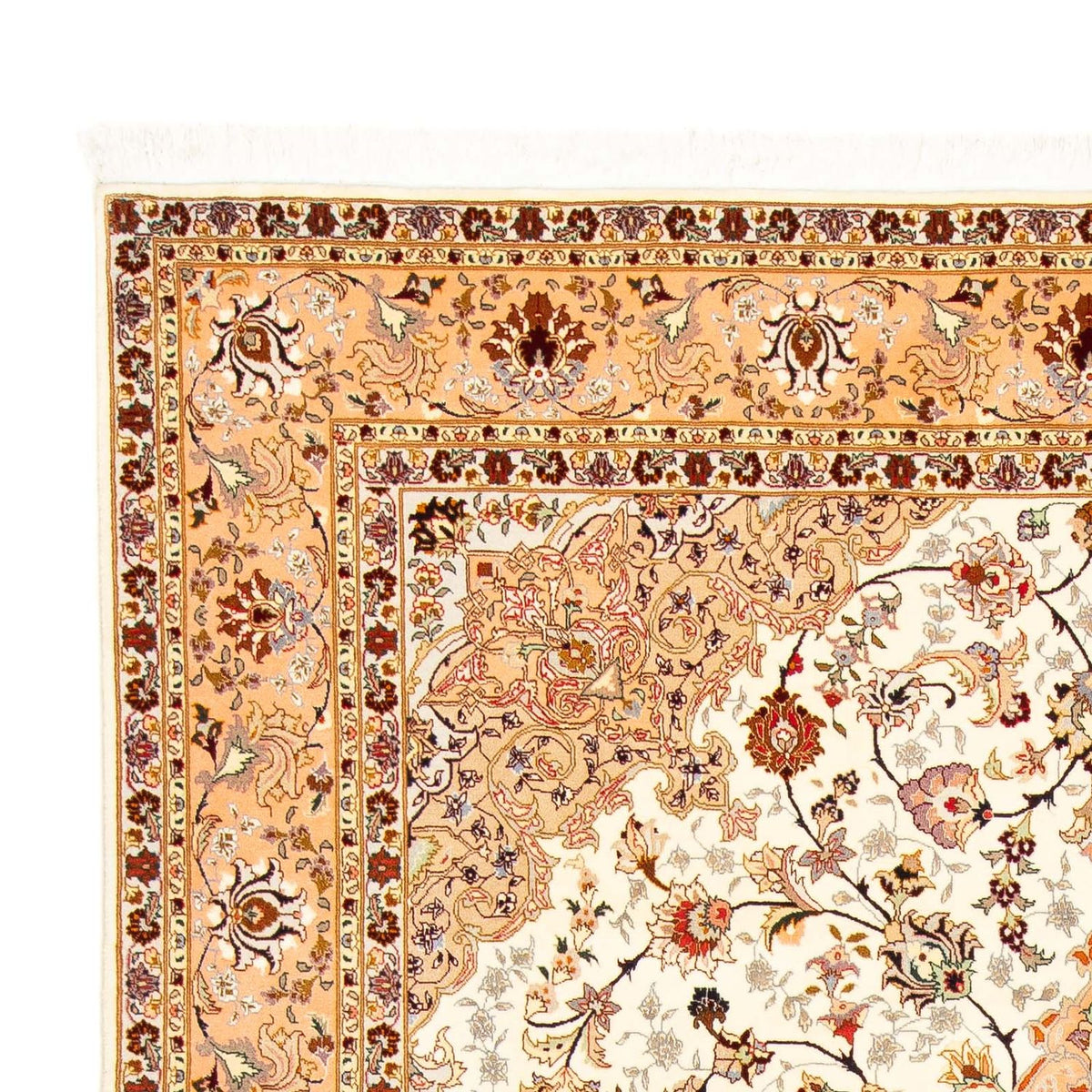 Täbriz - 50 Raj Teppich 198x292cm - Perserteppich - beige