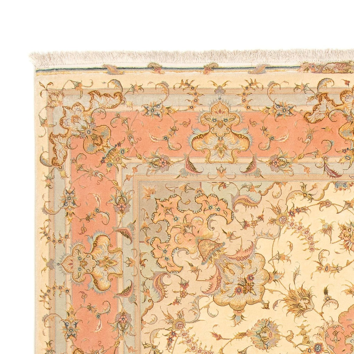 Täbriz - 50 Raj Teppich 202x306cm - Perserteppich - beige