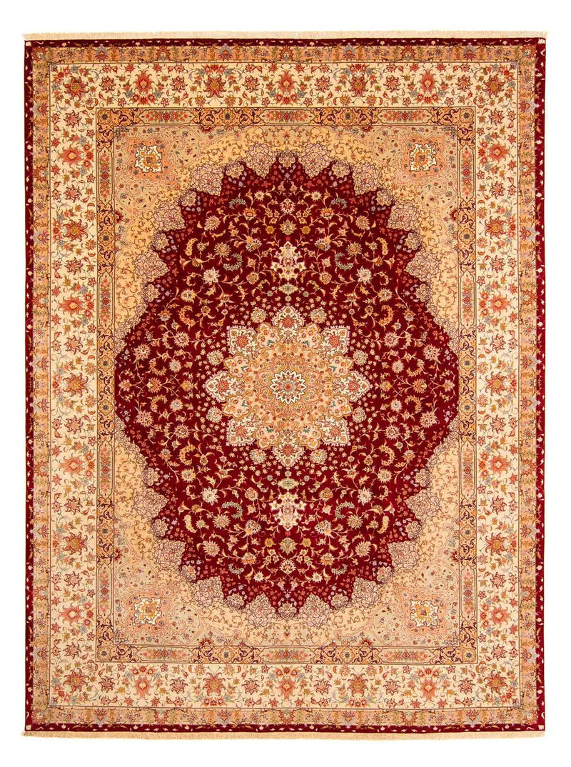 Täbriz - 50 Raj Teppich 300x400cm - Perserteppich - dunkelrot