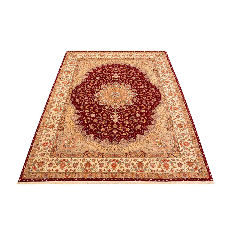 Täbriz - 50 Raj Teppich 300x400cm - Perserteppich - dunkelrot
