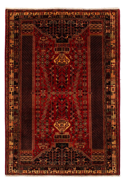 Shiraz Teppich 196x291cm - Perserteppich - dunkelrot