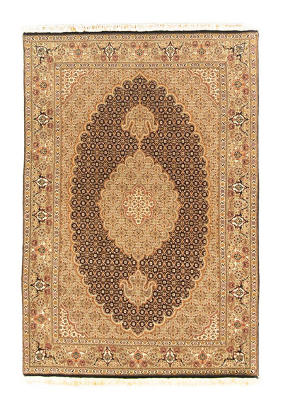 Täbriz - 50 Raj Teppich 101x146cm - Perserteppich - dunkelblau