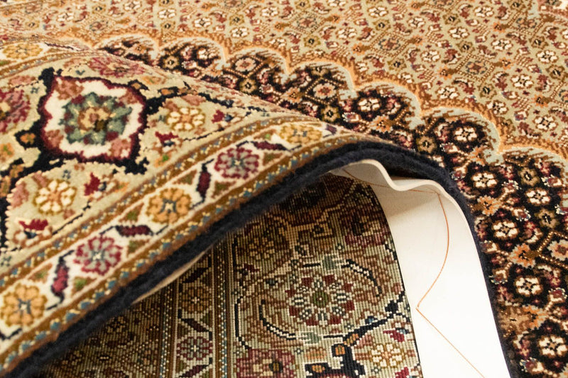 Täbriz - 50 Raj Teppich 101x146cm - Perserteppich - dunkelblau