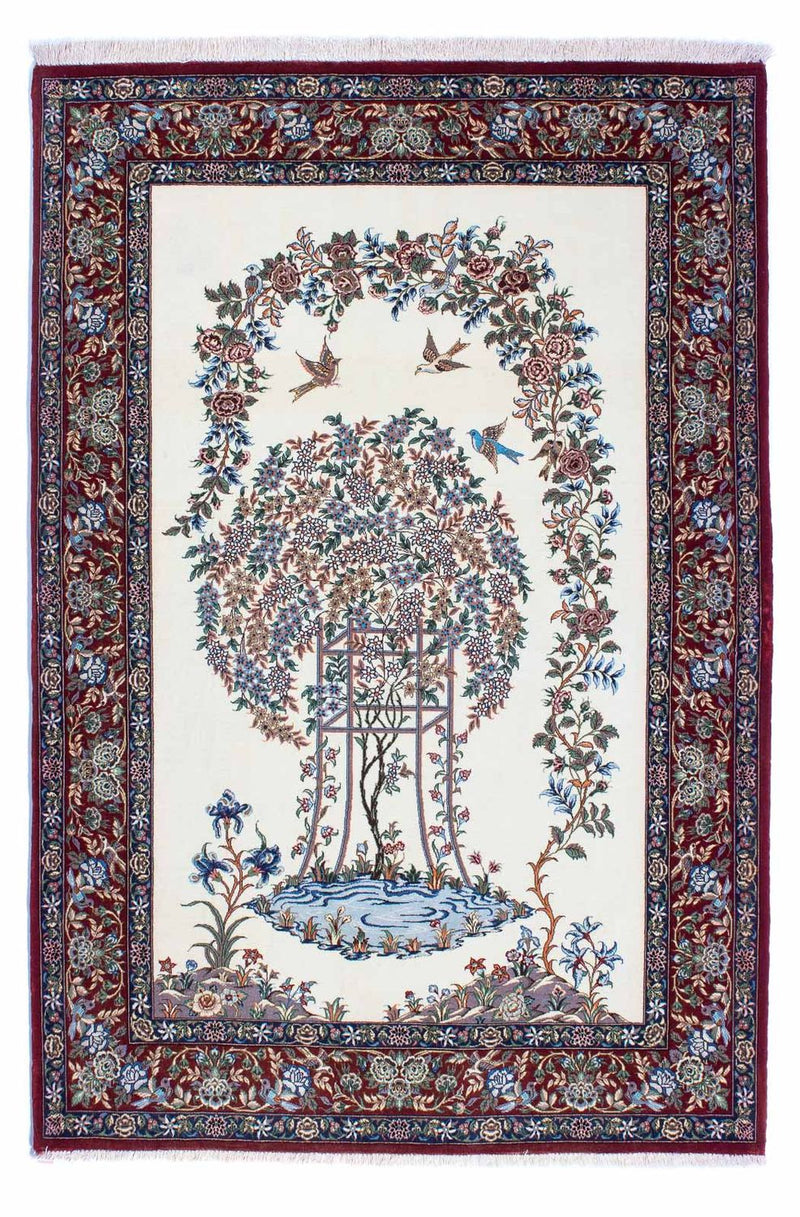 Ghom Teppich 135x202cm - Perserteppich - beige