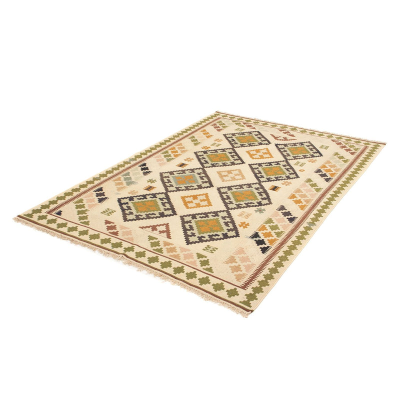 Kelim Fars Teppich 135x198cm - hellbraun