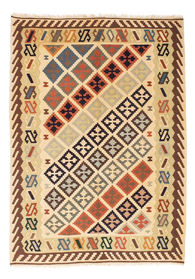 Kelim Fars Teppich 147x200cm - beige