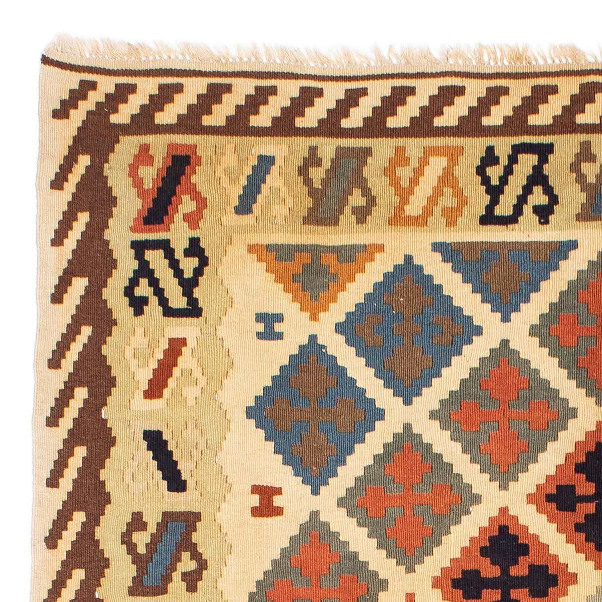 Kelim Fars Teppich 147x200cm - beige
