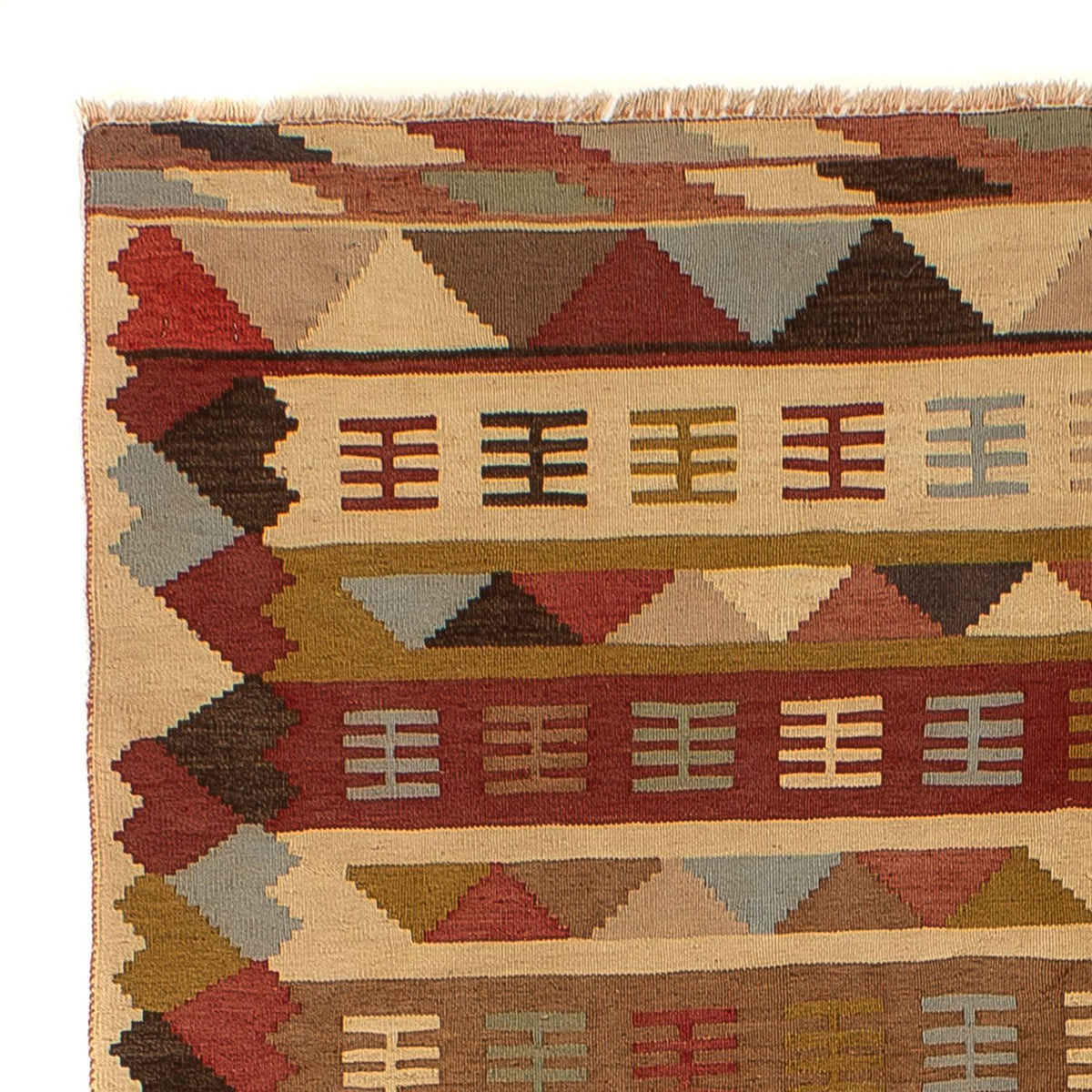 Kelim Fars Teppich 125x191cm - braun