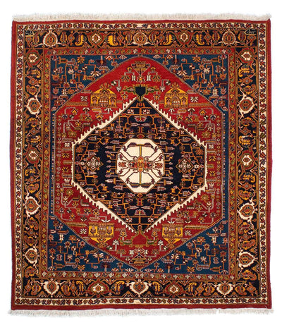 Kaschkuli Teppich 180x200cm - Perserteppich - dunkelrot