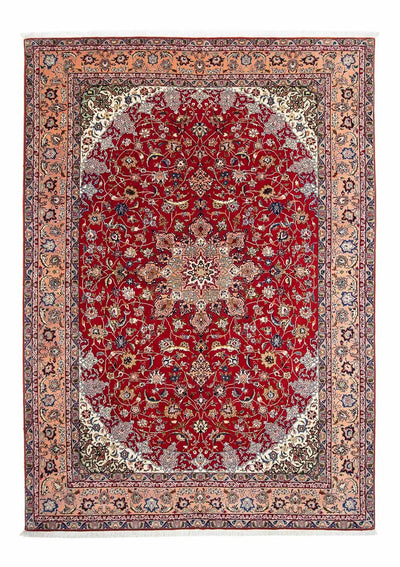 Täbriz - 50 Raj Teppich 205x307cm - Perserteppich - dunkelrot