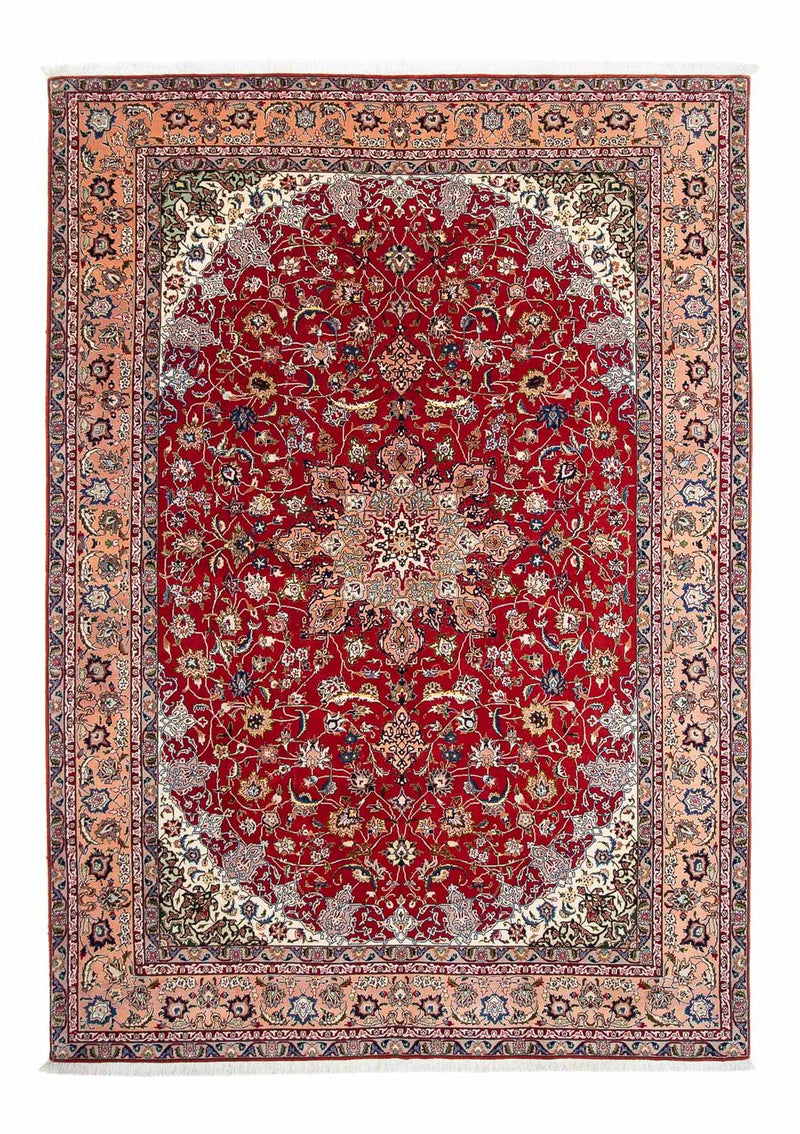 Täbriz - 50 Raj Teppich 205x307cm - Perserteppich - dunkelrot
