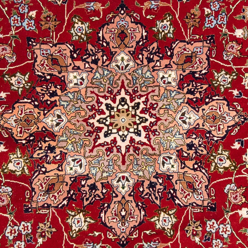Täbriz - 50 Raj Teppich 205x307cm - Perserteppich - dunkelrot