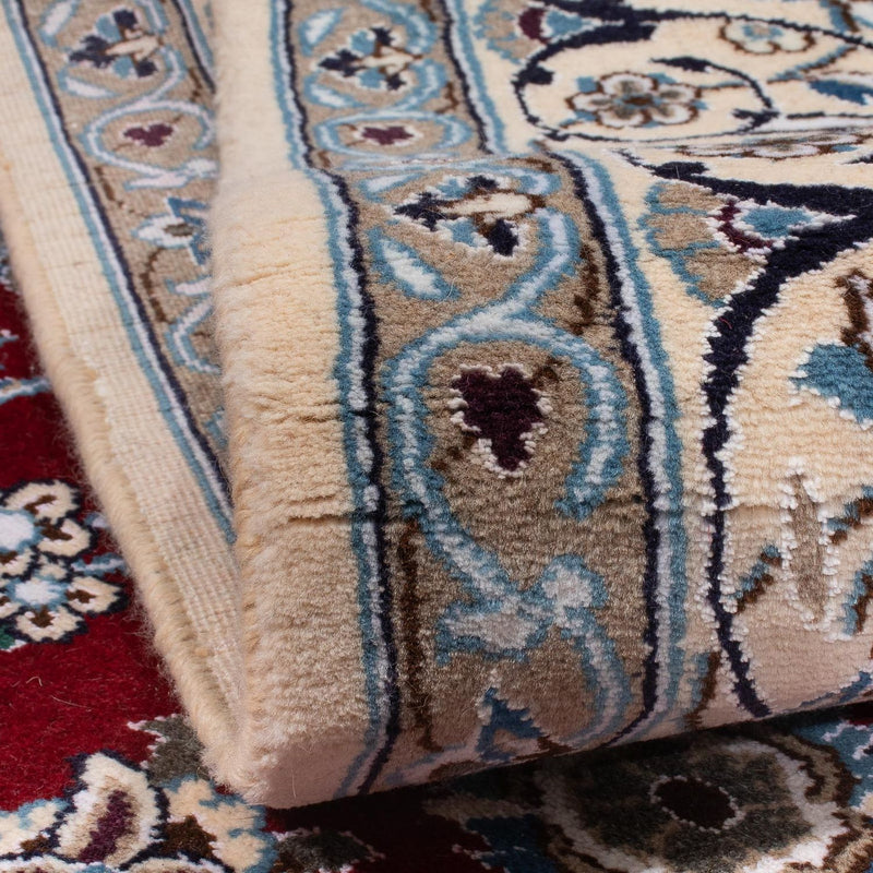 Nain Teppich 190x297cm - Perserteppich - dunkelrot