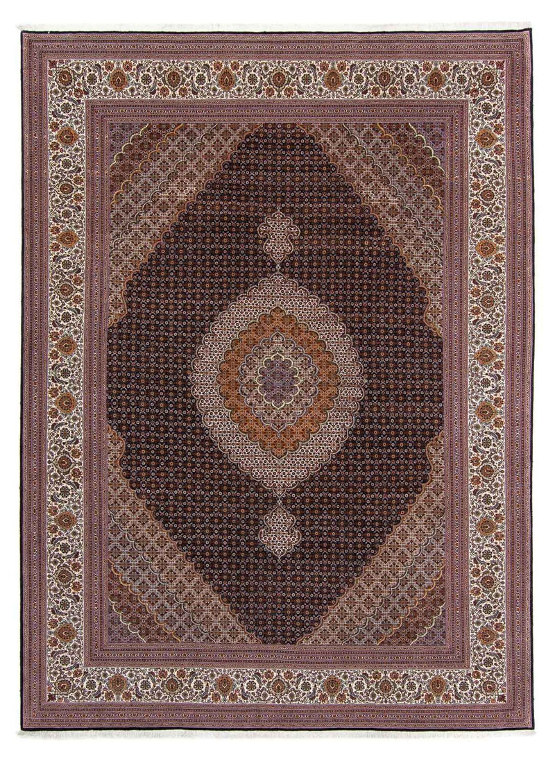 Täbriz Teppich 255x340cm - Perserteppich - dunkelbraun
