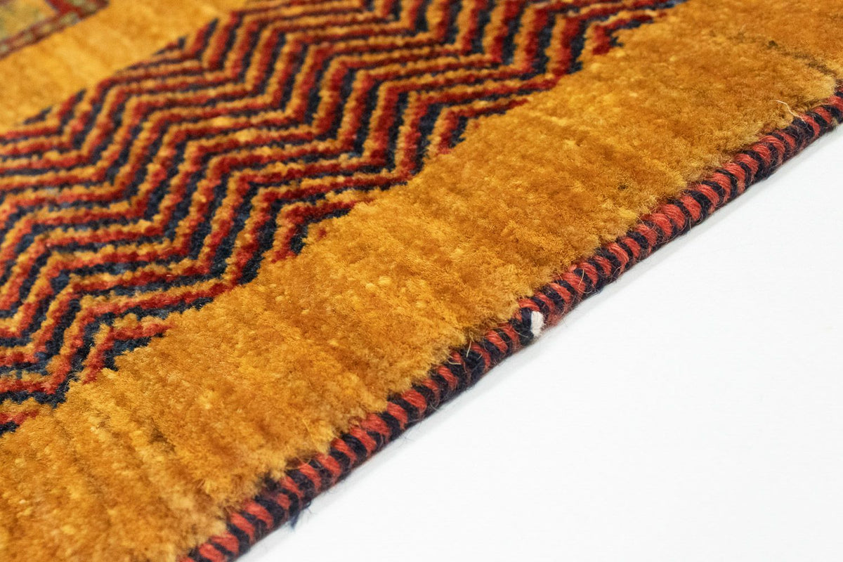 Loribaft Teppich Perser 102x150cm - Orientteppich - gold