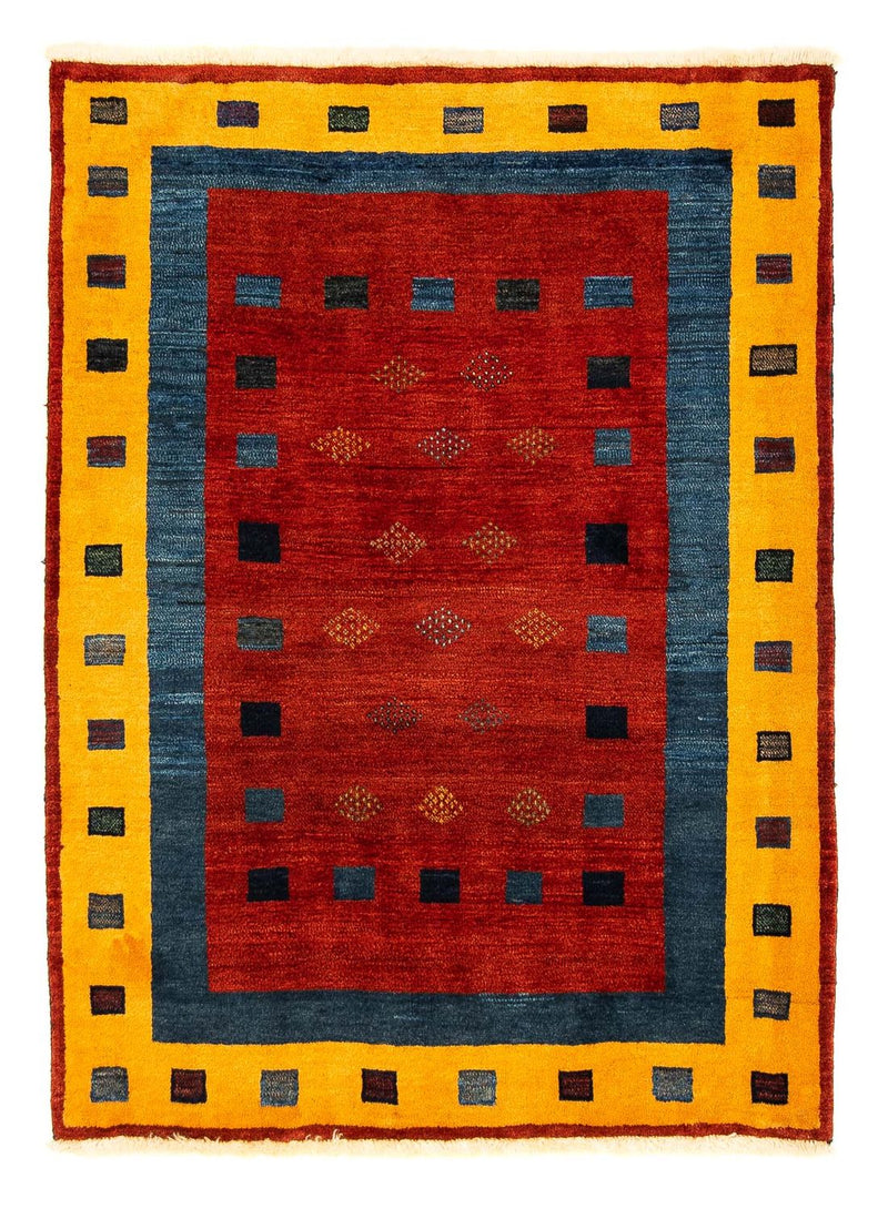 Loribaft Teppich Perser 112x145cm - Orientteppich - dunkelrot