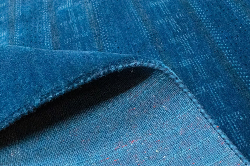 Loribaft Teppich Perser 171x243cm - Wollteppich - blau
