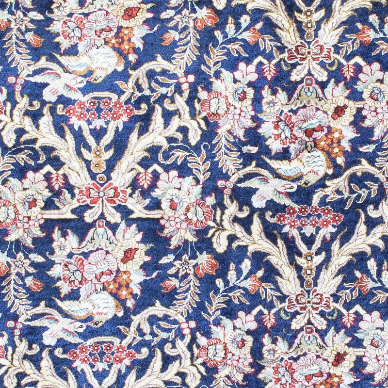 Ghom Teppich 104x147cm - Perserteppich - dunkelblau