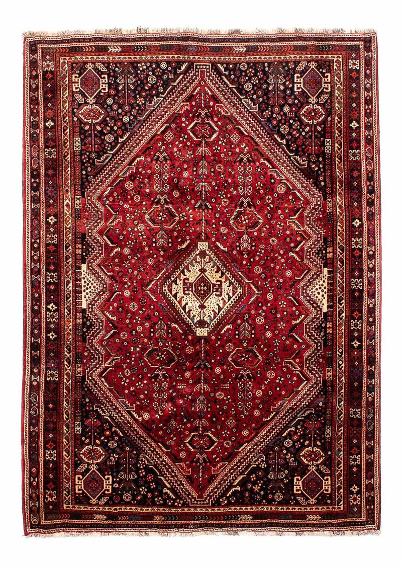 Ghashghai Teppich 192x267cm - Perserteppich - dunkelrot