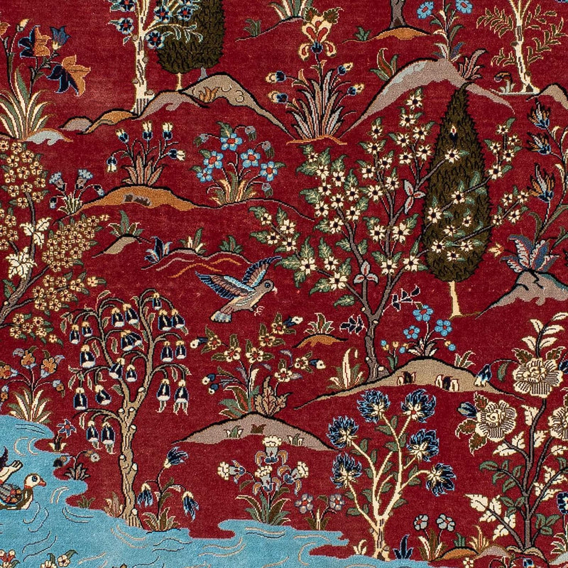 Ghom Teppich 138x203cm - Perserteppich - rot