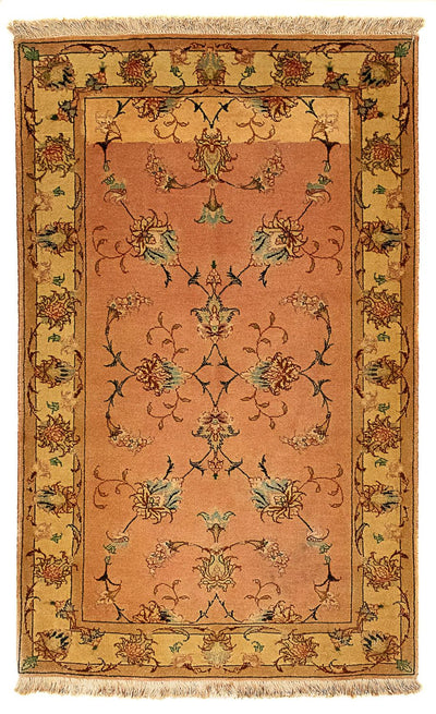 Täbriz - 50 Raj Teppich 70x116cm - Perserteppich - braun