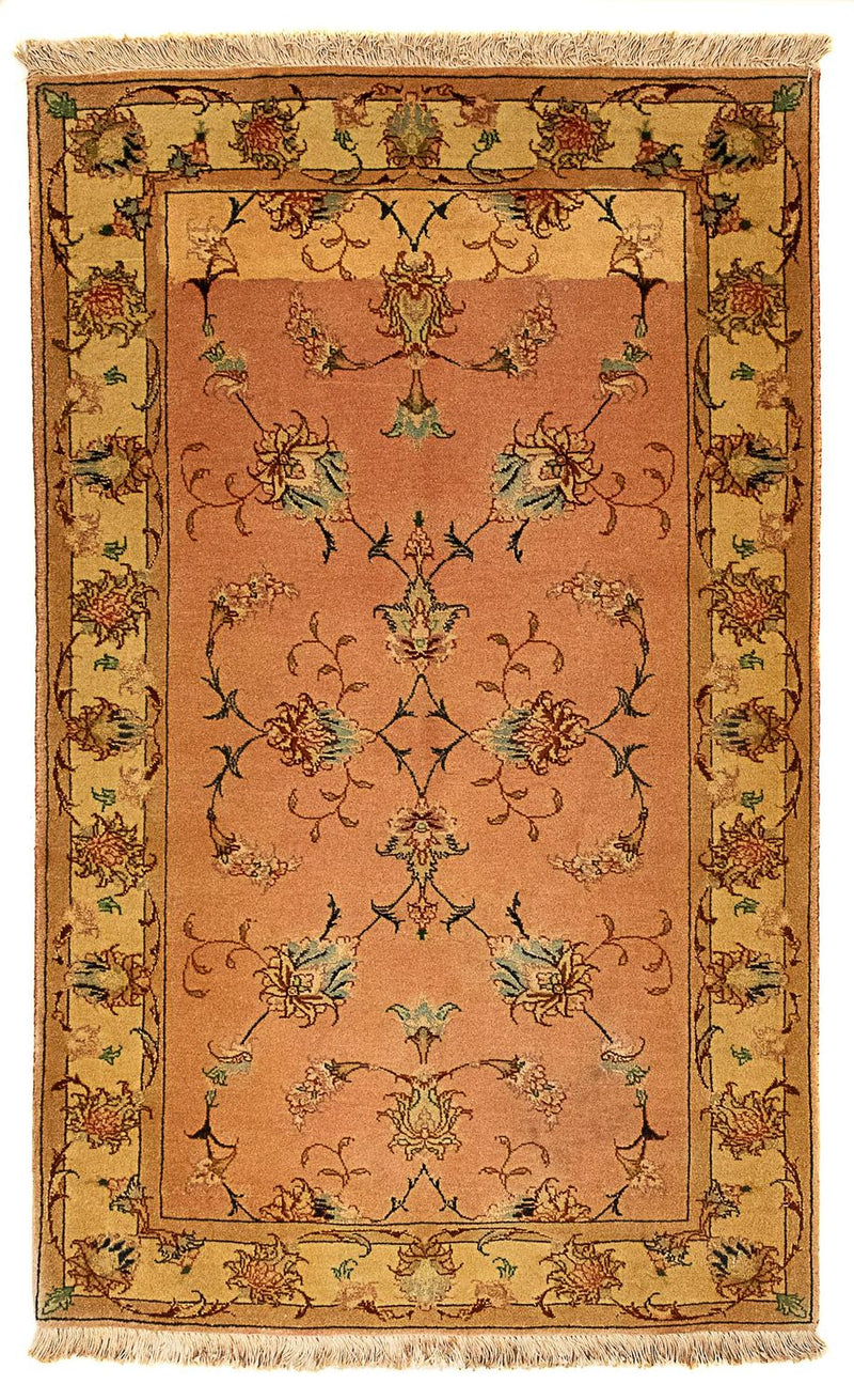Täbriz - 50 Raj Teppich 70x116cm - Perserteppich - braun