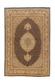 Täbriz - 50 Raj Teppich 100x150cm - Perserteppich - dunkelblau