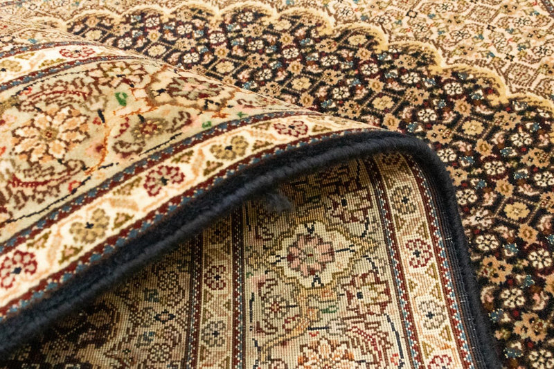 Täbriz - 50 Raj Teppich 100x150cm - Perserteppich - dunkelblau