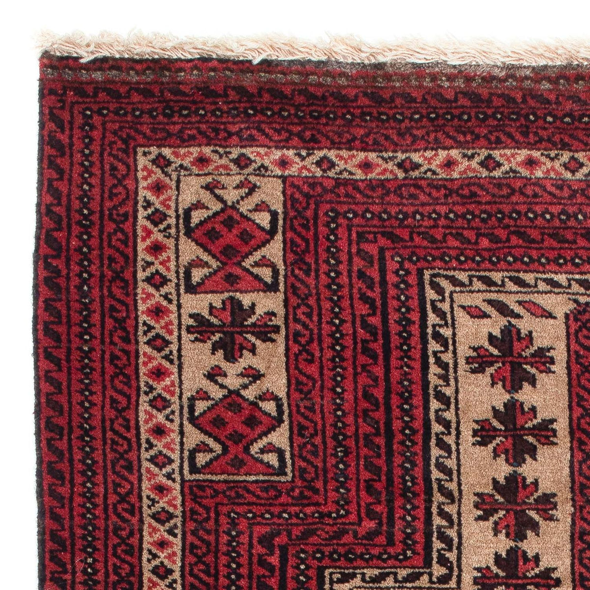 Qaraja Teppich 86x135cm - Perserteppich - dunkelrot