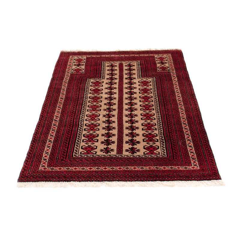 Qaraja Teppich 86x135cm - Perserteppich - dunkelrot