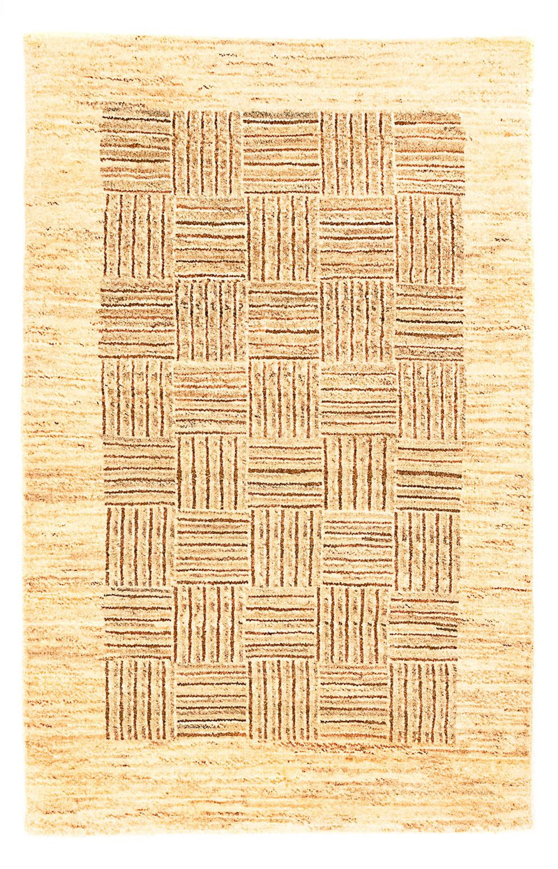 Gabbeh Teppich Indus 62x97cm - Wollteppich - beige