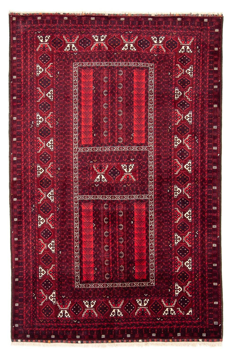 Turkaman Teppich 160x246cm - Orientteppich - dunkelrot