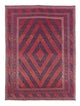 Kelim Afghan Teppich 206x279cm - dunkelrot