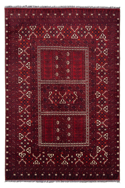 Turkaman Teppich 160x240cm - Orientteppich - dunkelrot