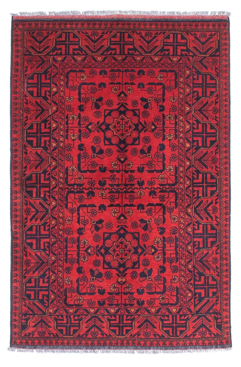 Khal Mohammadi Teppich 98x144cm - Orientteppich - dunkelrot