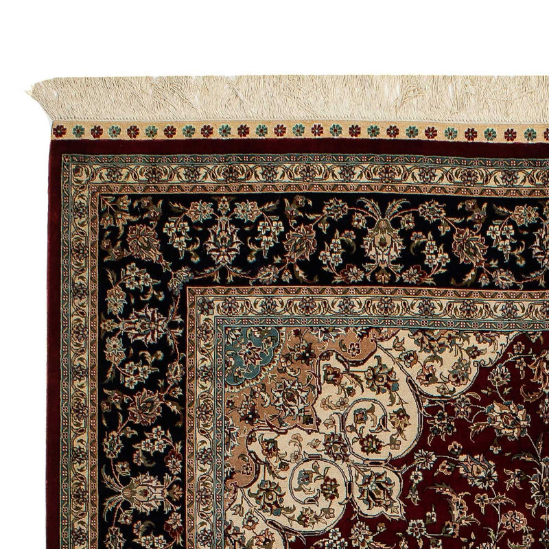 China Seide Teppich 137x198cm - Orientteppich - dunkelrot