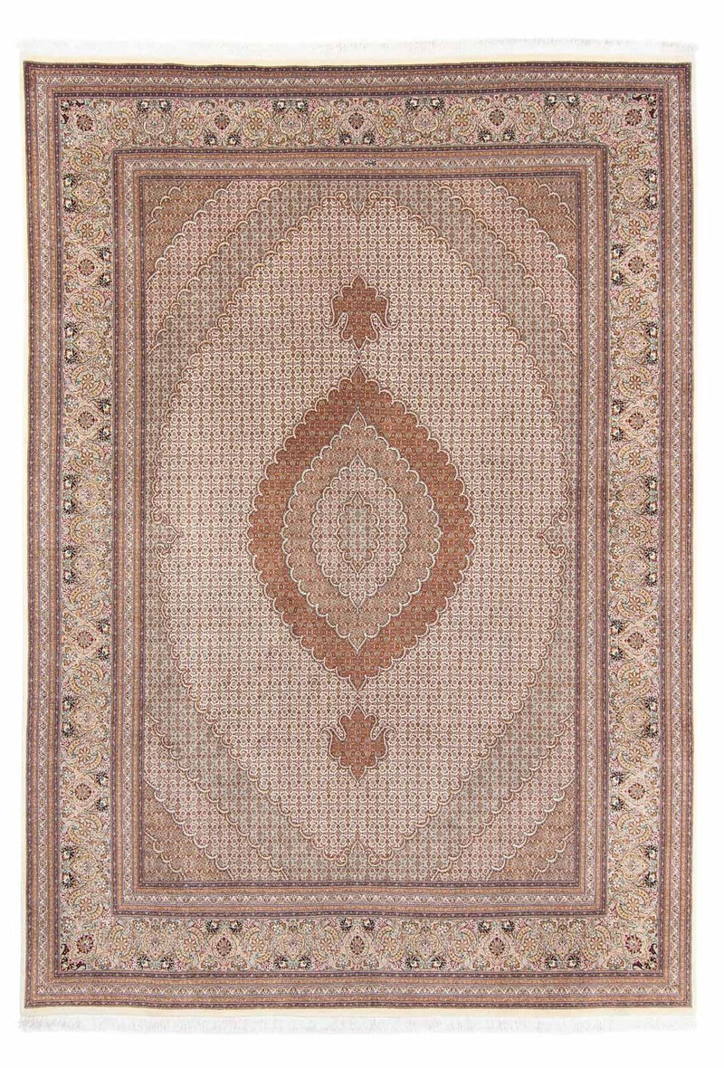 Täbriz Teppich 250x363cm - Perserteppich - hellbraun