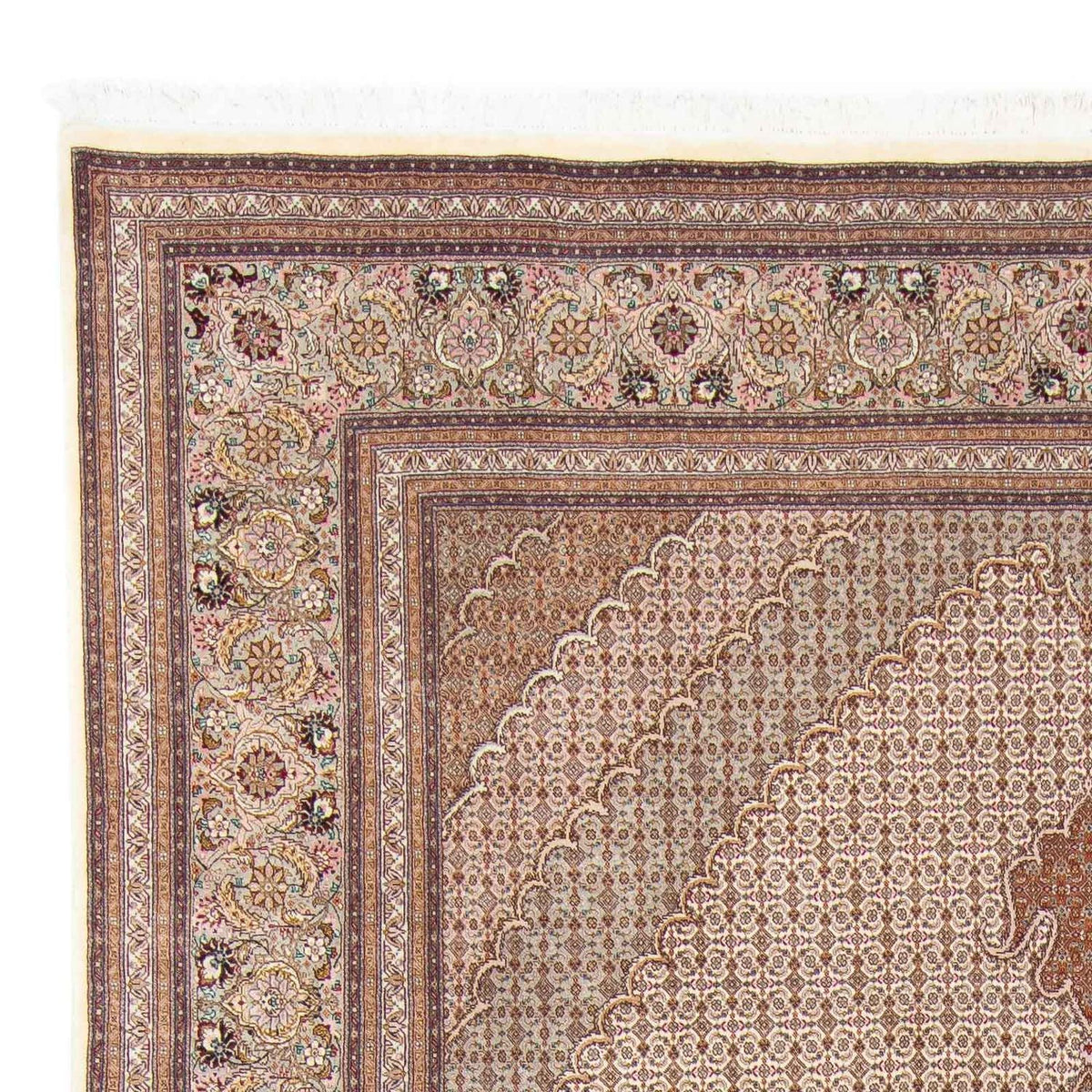Täbriz Teppich 250x363cm - Perserteppich - hellbraun
