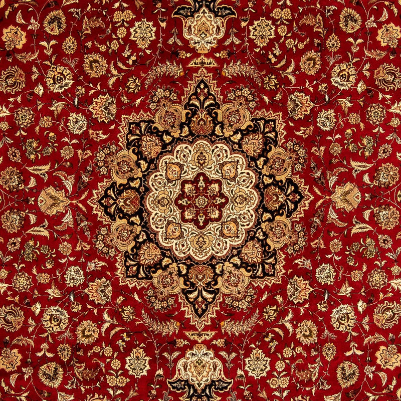Täbriz - 50 Raj Teppich 245x350cm - Perserteppich - dunkelrot