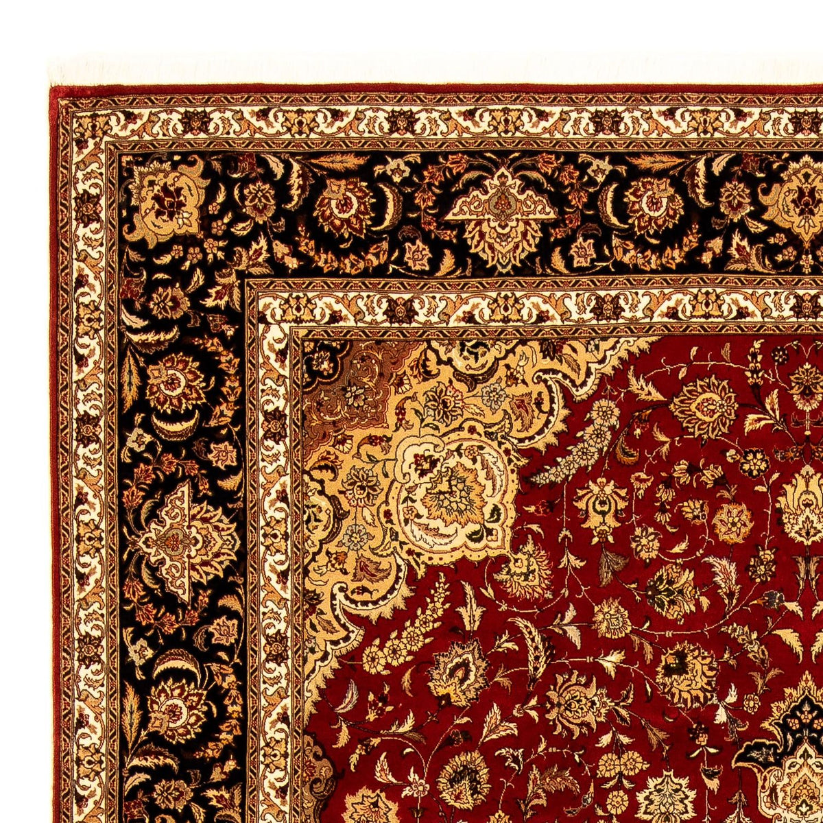 Täbriz - 50 Raj Teppich 245x350cm - Perserteppich - dunkelrot