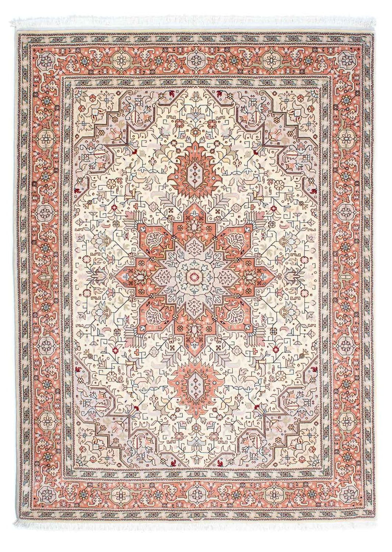 Täbriz - 50 Raj Teppich 151x211cm - Perserteppich - beige