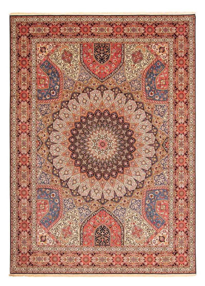 Täbriz - 50 Raj Teppich 296x408cm - Perserteppich - mehrfarbig
