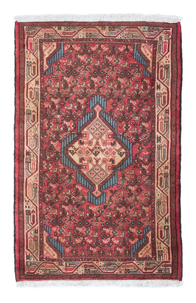 Hamadan Teppich 80x125cm - Perserteppich - hellrot