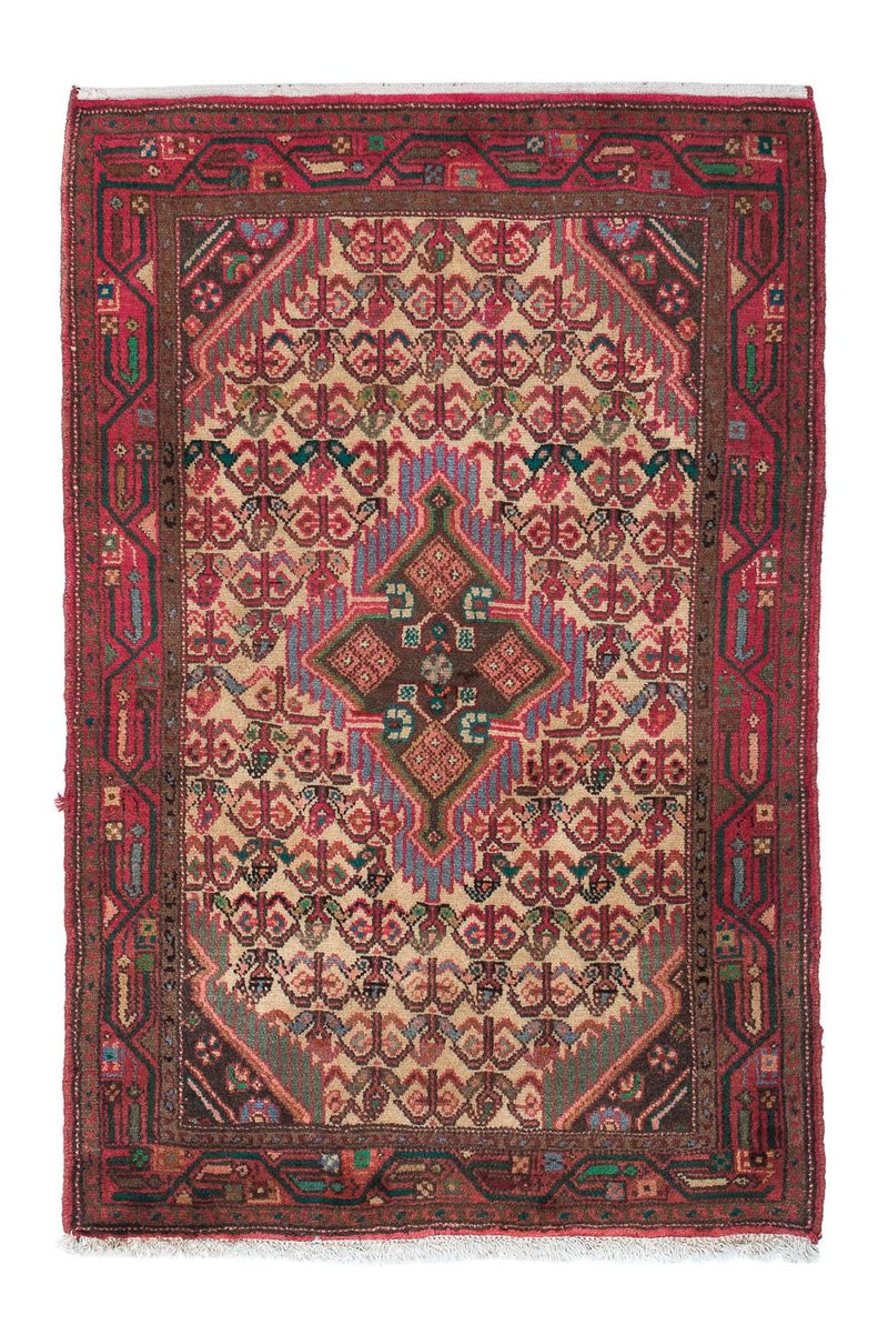 Hamadan Teppich 81x125cm - Perserteppich - beige