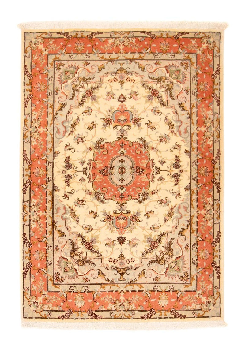 Täbriz - 50 Raj Teppich 101x148cm - Perserteppich - beige